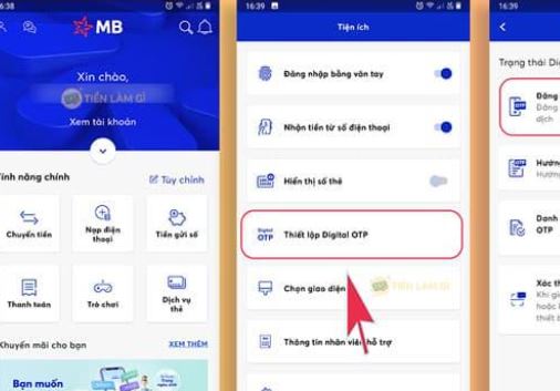tien ich cua ma pin digital otp tren app mb