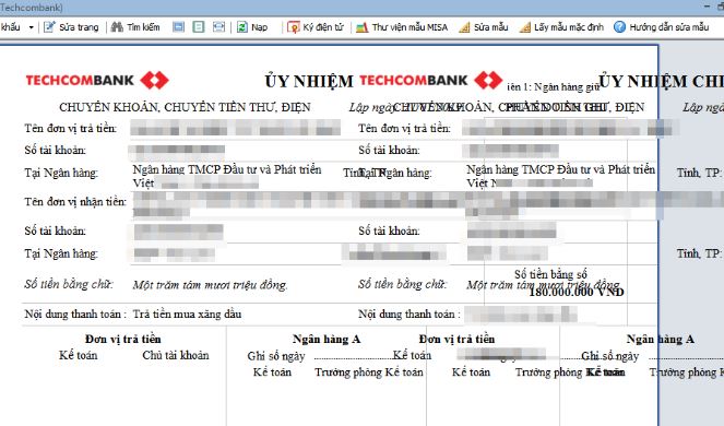 dich vu mau uy nhiem chi ngan hang techcombank