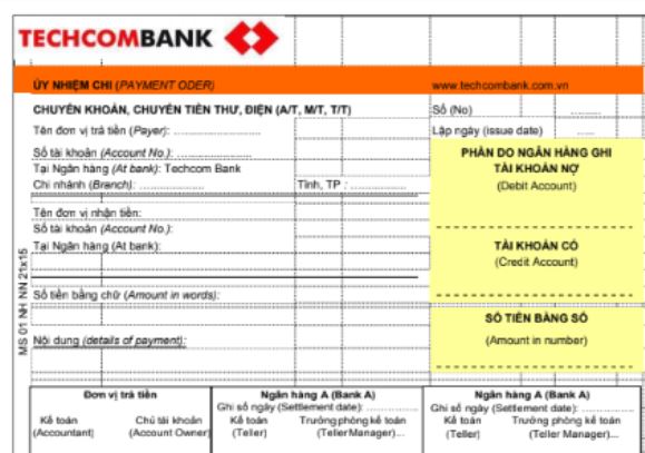 uy nhiem chi ngan hang techcombank