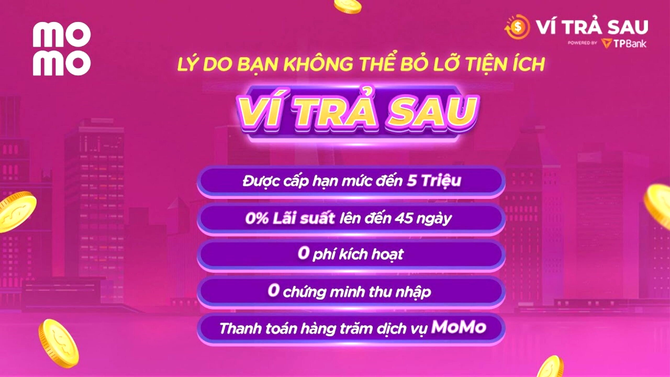 vi tra sau momo thanh toan duoc gi 